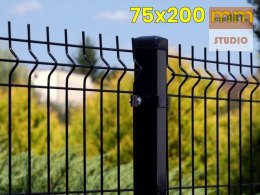 Panele ogrodzeniowe 250cm/123cm/4mm - 75x200mm - antracyt , brązowe , czarne , srebrne , zielone