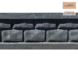 Podmurówka betonowa - 250 cm / 25 cm - antracyt