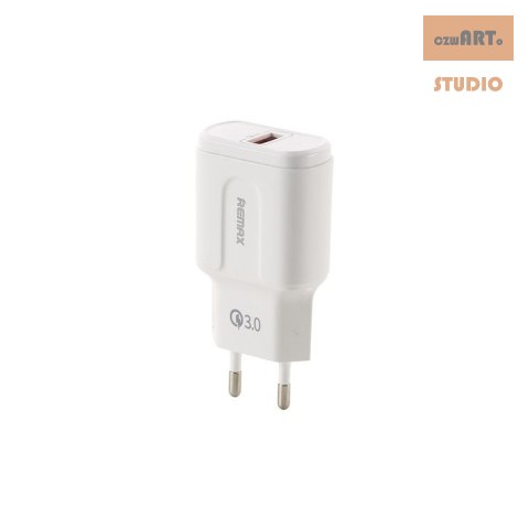 ADAPT SIEC 1xUSB REMAX WHITE RP-U16 TRAVELLER 3,0 A