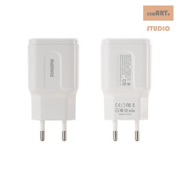 ADAPT SIEC 2xUSB REMAX WHITE RP-U22 + KABEL TYPE-C 2.4 A