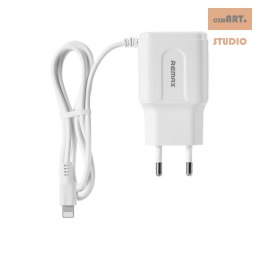 ADAPT SIEC 2xUSB REMAX WHITE RP-U22 PRO + KABEL LIGHTNING 2.4 A