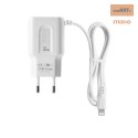 ADAPT SIEC 2xUSB REMAX WHITE RP-U22 PRO + KABEL LIGHTNING 2.4 A