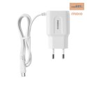 ADAPT SIEC 2xUSB REMAX WHITE RP-U22 PRO + KABEL TYPE-C 2.4 A