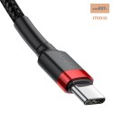 KABEL BASEUS CAFULE PD2.0 60W TYPE-C/C (20V 3A) 1M RED/BLACK, POWER DELIVERY