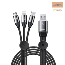 KABEL BASEUS CAR CO-SHARING USB 1M BLACK FOR M/L/TYPE-C 3.5A