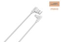 KABEL MX CORNER FAST CHARGE LIGHTNING 2.4A / 1m, WHITE / BIAŁY, KĄTOWY