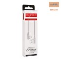 KABEL MX CORNER FAST CHARGE LIGHTNING 2.4A / 1m, WHITE / BIAŁY, KĄTOWY