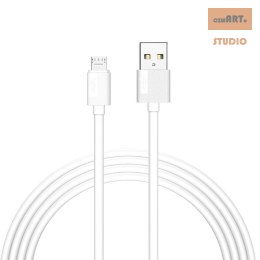 KABEL T-PHOX NETS MICRO USB WHITE 2.4A ; PVC ; 1,2M