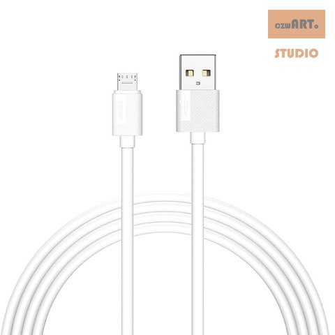 KABEL T-PHOX NETS MICRO USB WHITE 2.4A ; PVC ; 1,2M