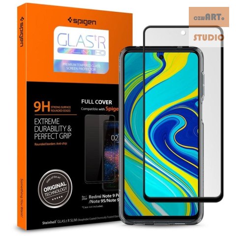 SPIGEN GLASS FC XIAOMI REDMI NOTE 9S 9 PRO/9 PRO MAX BLACK