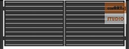 Brama typ WALL 120 - antracyt , brązowa , czarna , srebrna , zielona - 3,00 m