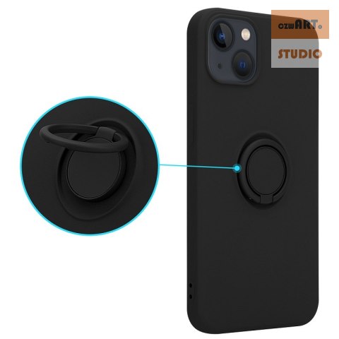 Etui Silicon Ring do Iphone 12 PRO MAX czarny