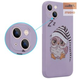 MX OWL SLEEPY SAMSUNG S21 FE 5G PURPLE / FIOLETOWY