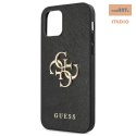 GUESS IPHONE 12 PRO MAX SAFFIANO GUHCP12LSA4GGBK BLACK/CZARNY