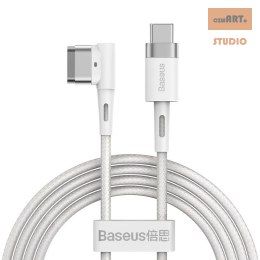 KABEL BASEUS ZINC MAGNETIC KĄTOWY 60W USB-C DO MACBOOK 2M WHITE