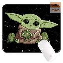 PODKŁADKA POD MYSZ BABY YODA 014 STAR WARS, BLACK / CZARNY