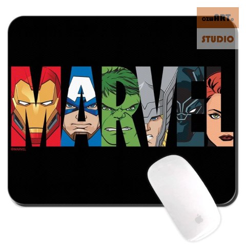 PODKŁADKA POD MYSZ MARVEL 011 MARVEL, BLACK / CZARNY