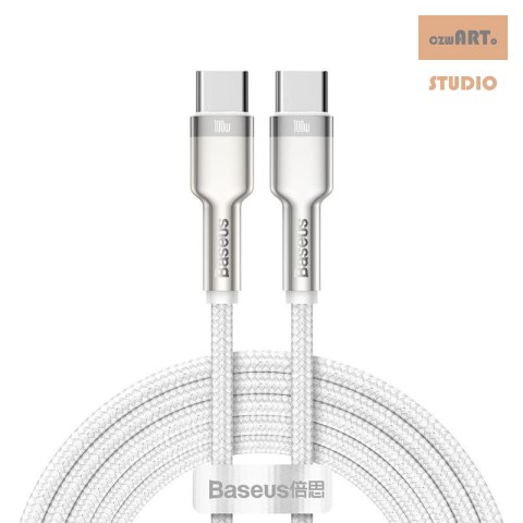 KABEL BASEUS CAFULE USB-C/USB-C 100W 2M BIAŁY/WHITE