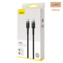 KABEL BASEUS CAFULE USB-C/USB-C QC 3.0 PD 2.0 100W 5A 2M GREY/BLACK