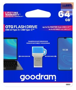 PenDrive GOODRAM OTG FLASH DRIVE 64GB USB 3.0 Type-A + USB Type-C