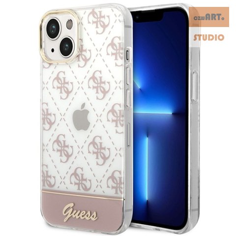 GUESS IPHONE 14 PATTERN SCRIPT GUHCP14SHG4MHP RÓŻOWY/PINK