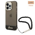 GUESS IPHONE 14 PRO TRANSLUCENT PEARL STRAP GUHCP14LHGCOHK BLACK