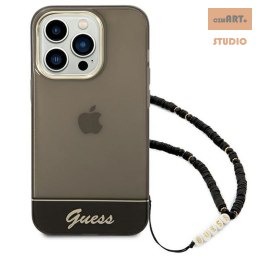 GUESS IPHONE 14 PRO TRANSLUCENT PEARL STRAP GUHCP14LHGCOHK BLACK