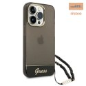 GUESS IPHONE 14 PRO TRANSLUCENT PEARL STRAP GUHCP14LHGCOHK BLACK