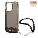 GUESS IPHONE 14 PRO TRANSLUCENT PEARL STRAP GUHCP14LHGCOHK BLACK