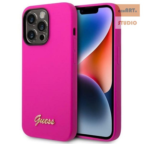 GUESS IPHONE 14 PRO VINTAGE GOLD LOGO GUHCP14LSLSMF FUKSJA/FUCHSIA