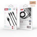 XO KABEL NB173 3w1 1,2m 2,4A czarny lightning/type-c/micro