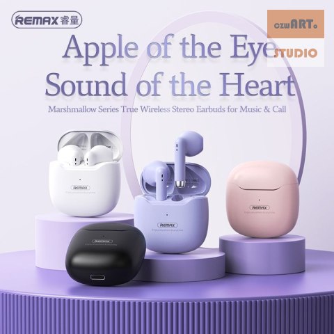 Słuchawki bluetooth REMAX TWS-19 fiolet PURPLE Słuchawki bluetooth REMAX TWS-19 fiolet PURPLE