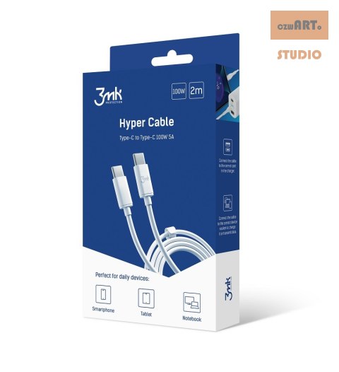 3MK KABEL HYPER TYPE-C/TYPE-C 2M 100W 5A