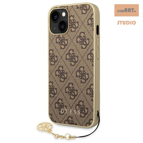 GUESS IPHONE 14 CHARMS COLLECTION GUHCP14SGF4GBR BRĄZOWY/BROWN