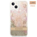 GUESS IPHONE 14 PAISLEY LIQUID GLITTER GUHCP14SLFLSD ZŁOTY/GOLD