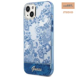 GUESS IPHONE 14 PLUS PORCELAIN COLLECTION GUHCP14MHGPLHB NIEBIESKI/BLUE