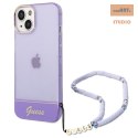 GUESS IPHONE 14 PLUS TRANSLUCENT PEARL STRAP GUHCP14MHGCOHU FIOLET/PURPLE