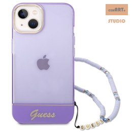 GUESS IPHONE 14 PLUS TRANSLUCENT PEARL STRAP GUHCP14MHGCOHU FIOLET/PURPLE