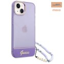 GUESS IPHONE 14 PLUS TRANSLUCENT PEARL STRAP GUHCP14MHGCOHU FIOLET/PURPLE