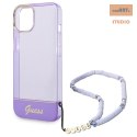 GUESS IPHONE 14 PLUS TRANSLUCENT PEARL STRAP GUHCP14MHGCOHU FIOLET/PURPLE