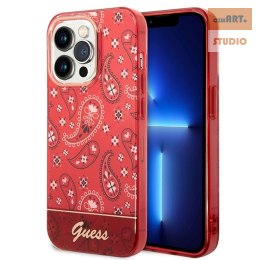 GUESS IPHONE 14 PRO BANDANA PAISLEY GUHCP14LHGBNHR CZERWONY/RED