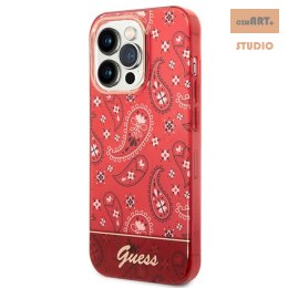 GUESS IPHONE 14 PRO BANDANA PAISLEY GUHCP14LHGBNHR CZERWONY/RED