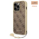 GUESS IPHONE 14 PRO CHARMS COLLECTION GUHCP14LGF4GBR BRĄZOWY/BROWN