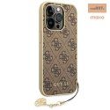 GUESS IPHONE 14 PRO CHARMS COLLECTION GUHCP14LGF4GBR BRĄZOWY/BROWN