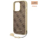 GUESS IPHONE 14 PRO CHARMS COLLECTION GUHCP14LGF4GBR BRĄZOWY/BROWN