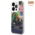 GUESS IPHONE 14 PRO FLOWER LIQUID GLITTER GUHCP14LLFLSB NIEBIESKI/BLUE