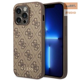 GUESS IPHONE 14 PRO MAX GOLD LOGO GUHCP14XG4GFBR BRĄZOWY/BROWN