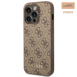 GUESS IPHONE 14 PRO MAX GOLD LOGO GUHCP14XG4GFBR BRĄZOWY/BROWN