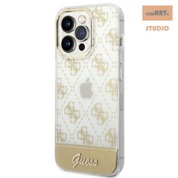 GUESS IPHONE 14 PRO MAX PATTERN SCRIPT GUHCP14XHG4MHG ZŁOTY/GOLD