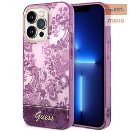 GUESS IPHONE 14 PRO PORCELAIN COLLECTION GUHCP14LHGPLHF FUCHSIA